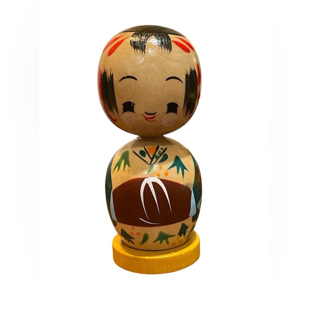 Hand-Painted Japanese Kokeshi Doll